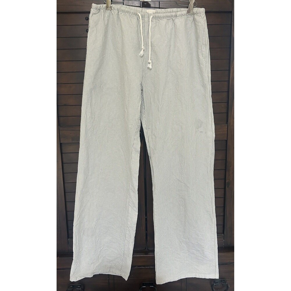 John Galt California (Brandy Melville) OS 100% Cotton Striped Drawstring Pants